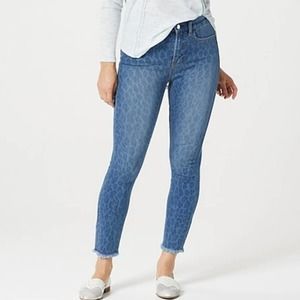 Jen 7 leopard cheetah‎ ankle skinny jeans